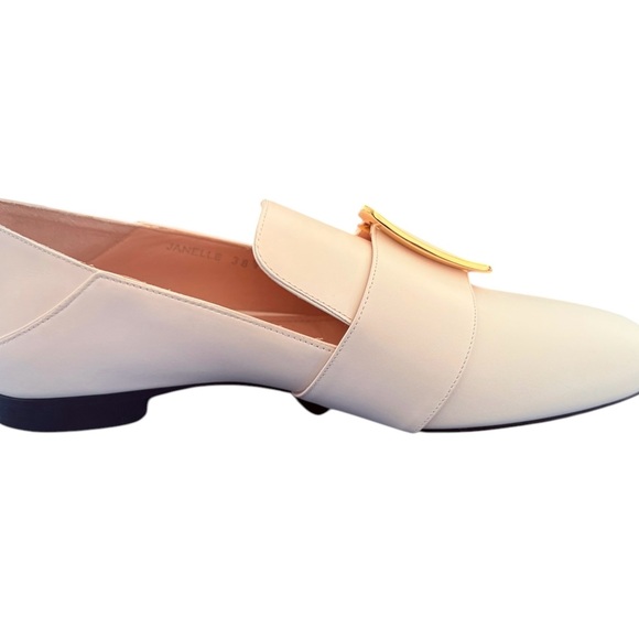 Bally Women’s Janelle Buckled Leather Loafers | Color: Bone (EU 38.5; NWT & Box) - Picture 9 of 16